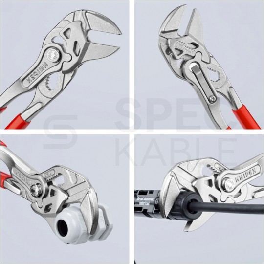 Szczypce nastawne uniwersalne 150mm chromowane Klucz do śrub, nakrętek i armatury KNIPEX 86 03 150