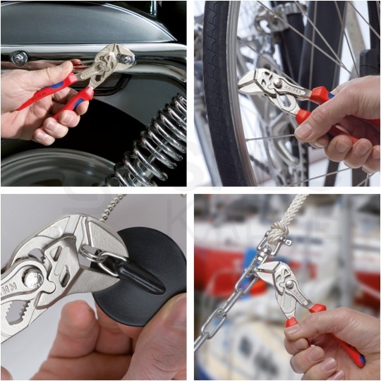 Szczypce nastawne uniwersalne 150mm chromowane wielokomponentowe Klucz do śrub, nakrętek i armatury KNIPEX 86 05 150