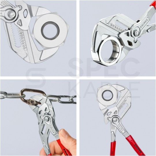 Szczypce nastawne uniwersalne 180mm chromowane Klucz do śrub, nakrętek i armatury KNIPEX 86 03 180