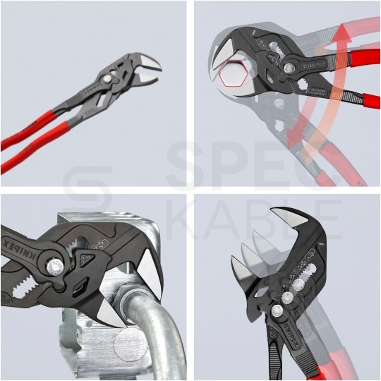 Szczypce nastawne uniwersalne 250mm fosforanowane Klucz do śrub, nakrętek i armatury KNIPEX 86 01 250