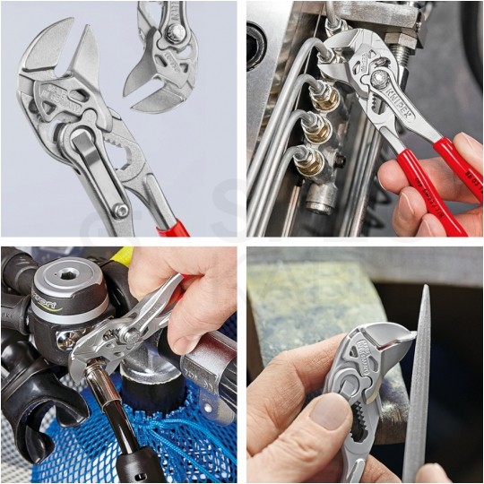 Szczypce nastawne uniwersalne MINI 125mm chromowane Klucz do śrub, nakrętek i armatury KNIPEX 86 03 125