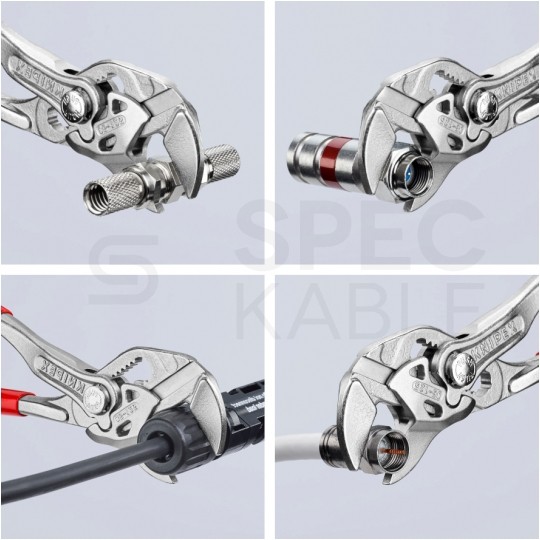 Szczypce nastawne uniwersalne MINI 125mm chromowane Klucz do śrub, nakrętek i armatury KNIPEX 86 03 125