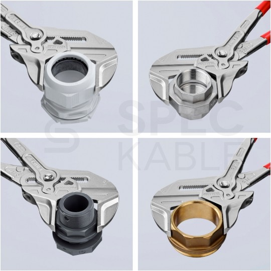 Szczypce nastawne uniwersalne XL 400mm chromowane Klucz do śrub, nakrętek i armatury KNIPEX 86 03 400