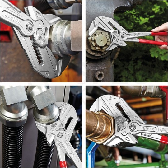 Szczypce nastawne uniwersalne XL 400mm chromowane Klucz do śrub, nakrętek i armatury KNIPEX 86 03 400