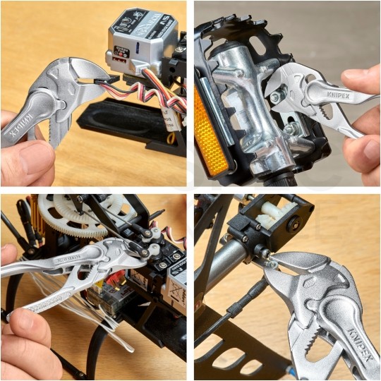 Szczypce nastawne uniwersalne XS 100mm chromowane Klucz do rur i armatury KNIPEX 86 04 100