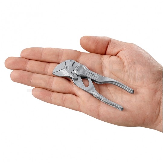 Szczypce nastawne uniwersalne XS 100mm chromowane Klucz do rur i armatury KNIPEX 86 04 100