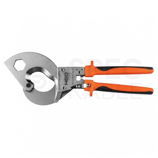 Szczypce nożyce zapadkowe do cięcia przewodów kabli miedzianych i aluminiowych 400mm2 drutu 52 mm mech. zapadkowy NEO 01-401