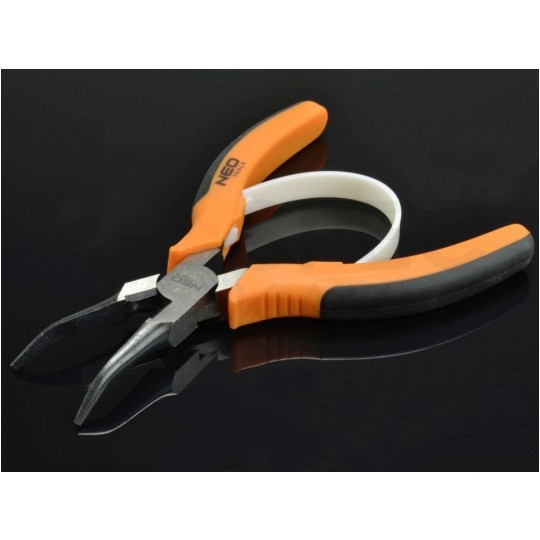 Szczypce półokragłe tnące uniwersalne 140mm wygięte 45° precyzyjne NEO 01-103