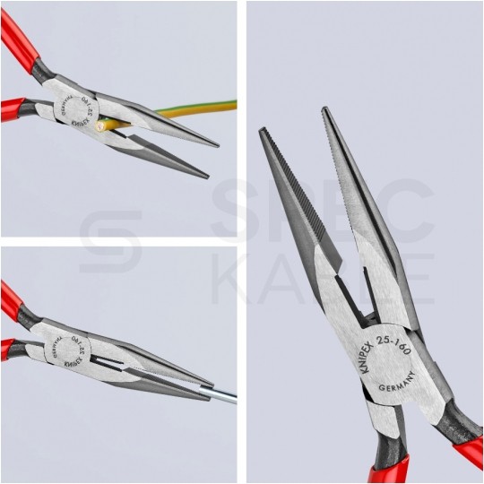 Szczypce półokragłe tnące uniwersalne 160mm fosforanowane powlekane KNIPEX 25 01 160