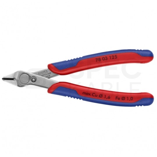 Szczypce precyzyjne tnące 125mm Super Knips dla elektroników KNIPEX 78 03 125