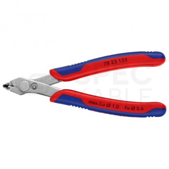 Szczypce precyzyjne tnące 125mm Super Knips ze sprężyną przytrzymującą dla elektroników KNIPEX 78 23 125