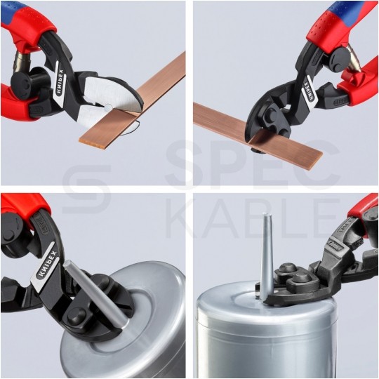 Szczypce tnące o zwiększonym przełożeniu do płaskiego cięcia 200mm KNIPEX 72 62 200