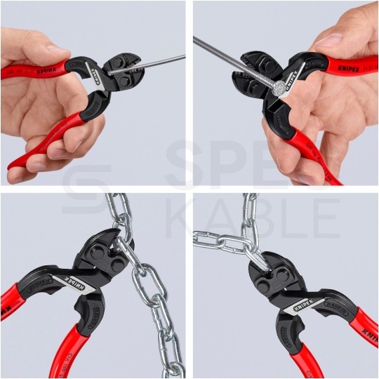 Szczypce tnące przegubowe 160mm CoBolt S powlekane z wgłębieniem KNIPEX 71 31 160