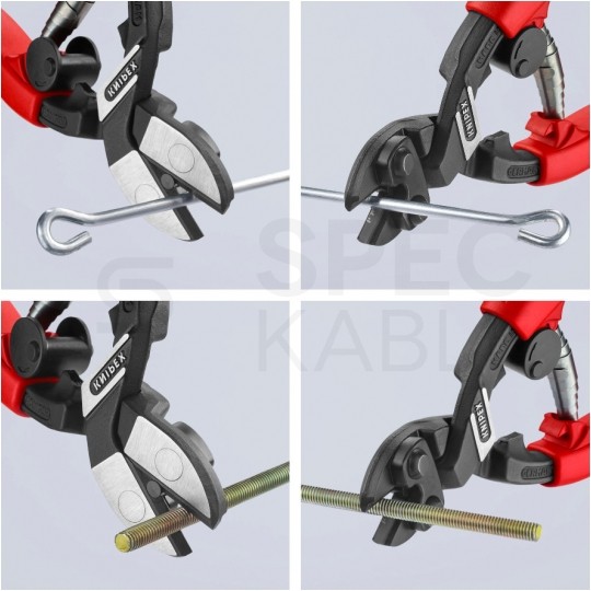 Szczypce tnące przegubowe 200mm wygięte 20° CoBolt ze sprężyną i blokadą KNIPEX 71 22 200