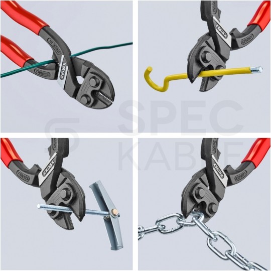 Szczypce tnące przegubowe 250mm CoBolt XL powlekane z wgłębieniem KNIPEX 71 31 250