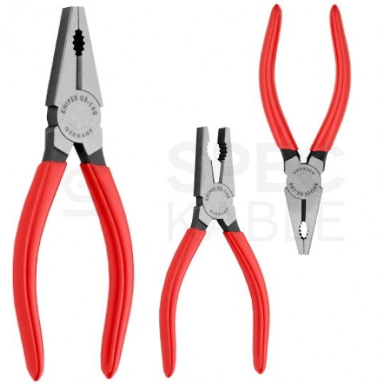 Szczypce uniwersalne 140mm fosforanowane Kombinerki do chwytania i cięcia KNIPEX 03 01 140