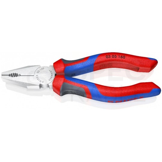 Szczypce uniwersalne 160mm chromowane Kombinerki do chwytania i cięcia KNIPEX 03 05 160