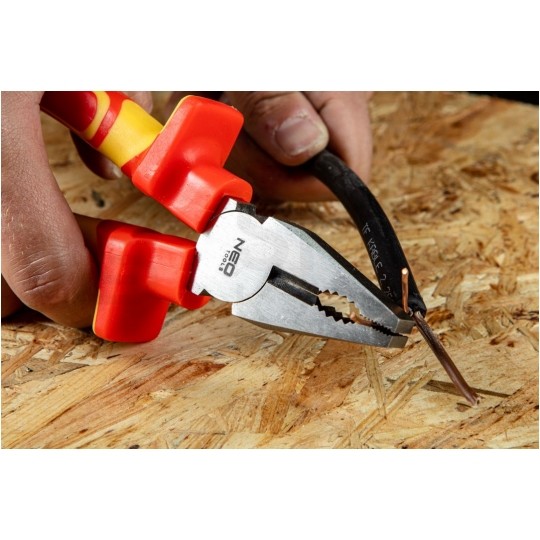 Szczypce uniwersalne 160mm polerowane chromowane Kombinerki do chwytania i cięcia dla elektryka 1kV NEO 01-220