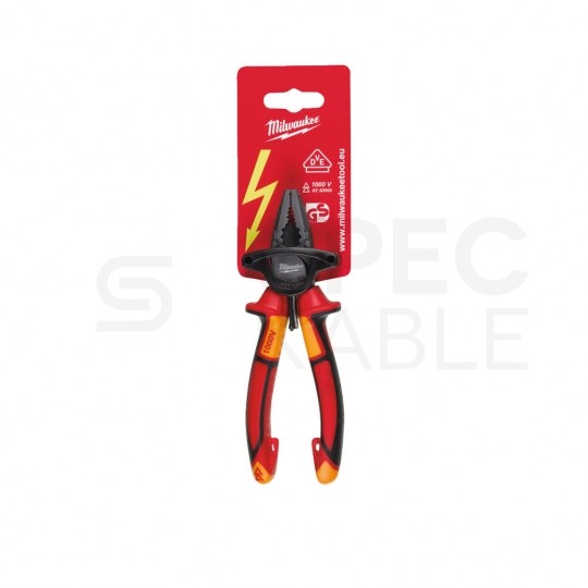 Szczypce uniwersalne 165mm Kombinerki do chwytania i cięcia izolowane 1kV VDE MILWAUKEE