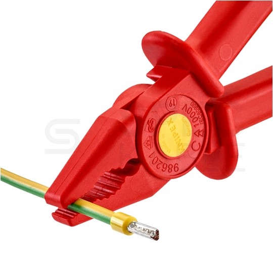 Szczypce uniwersalne 180mm kompletnie izolowane VDE 1kVKombinerki do chwytania i cięcia dla elektryka KNIPEX 98 62 01