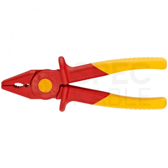 Szczypce uniwersalne 180mm kompletnie izolowane VDE 1kVKombinerki do chwytania i cięcia dla elektryka KNIPEX 98 62 01
