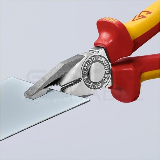 Szczypce uniwersalne VDE 180mm chromowane izolowane 1kV Kombinerki do chwytania i cięcia dla elektryka KNIPEX 03 06 180