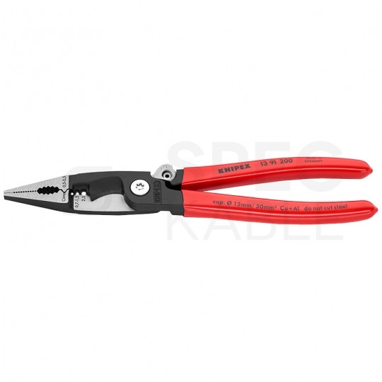 Szczypce wielofunkcyjne 6w1 dla elektryka 200mm do prac elektroinstalacyjnych KNIPEX 13 91 200
