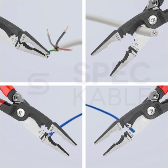 Szczypce wielofunkcyjne 6w1 dla elektryka 200mm do prac elektroinstalacyjnych KNIPEX 13 91 200
