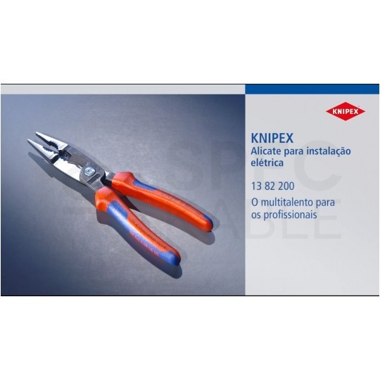 Szczypce wielofunkcyjne wielokomponentowe 6w1 dla elektryka 200mm do prac elektroinstalacyjnych KNIPEX 13 82 200