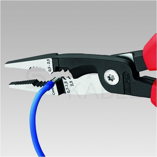 Szczypce wielofunkcyjne wielokomponentowe 6w1 dla elektryka 200mm do prac elektroinstalacyjnych KNIPEX 13 82 200