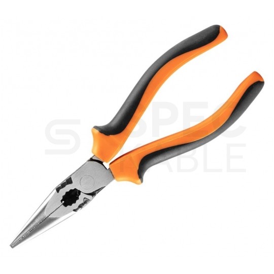Szczypce wydłużone proste 160mm kombinerki do chwytania i cięcia o zmniejszonej sile nacisku o 40% FS 160mm NEO 01-154
