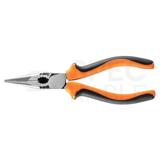 Szczypce wydłużone proste 160mm kombinerki do chwytania i cięcia o zmniejszonej sile nacisku o 40% FS 160mm NEO 01-154