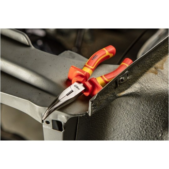 Szczypce wydłużone proste 160mm kombinerki do cięcia polerowane izolowane 1kV NEO 01-223