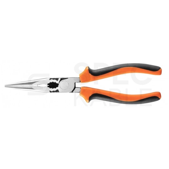 Szczypce wydłużone proste 200mm kombinerki do chwytania i cięcia o zmniejszonej sile nacisku o 40% FS 160mm NEO 01-155