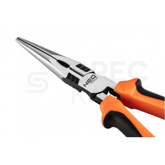 Szczypce wydłużone proste 200mm kombinerki do chwytania i cięcia o zmniejszonej sile nacisku o 40% FS 160mm NEO 01-155