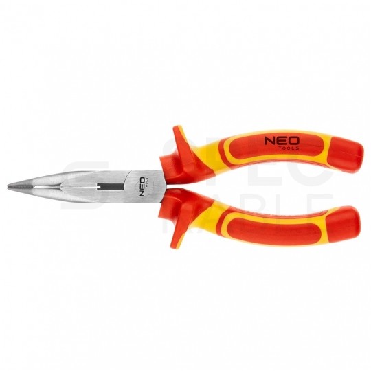 Szczypce wygięte 180mm kombinerki do chwytania i cięcia polerowane izolowane 1kV NEO 01-228
