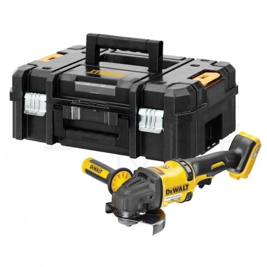 Szlifierka akumulatorowa 54V FLEXVOLT (bez akumulatora),silnik bezszczotkowy, do szlifowania i cięcia, tarcza 125mm 9000 obrotów/min M14 + walizka TSATK DCG418NT DeWALT