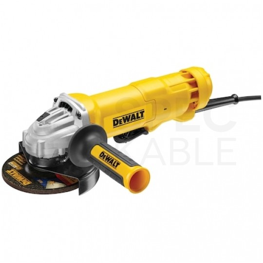 Szlifierka kątowa sieciowa 230V 1010W,suwak NO-VOLT, ładogdny rozruch, włącznik łopatkowy, do szlifowania i cięcia, tarcza 125mm 11000 obrotów/min M14 DWE4203 DeWALT