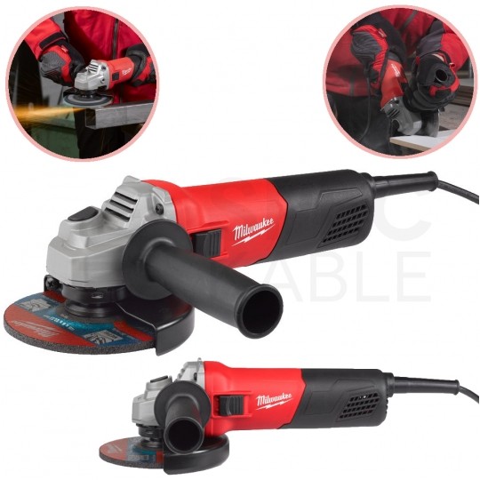 Szlifierka kątowa z wyłącznikiem suwakowym 800W AG 800-125 E MILWAUKEE bez walizki