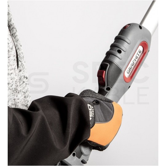 Szlifierka sieciowa 230V 800W LED teleskopowa do gipsu, tynków gipsowych, tarcza 215mm w zestawie z akcesoriami oraz torbą GRAPHITE 59G265