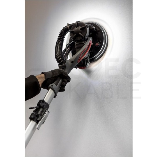 Szlifierka sieciowa 230V 800W LED teleskopowa do gipsu, tynków gipsowych, tarcza 215mm w zestawie z akcesoriami oraz torbą GRAPHITE 59G265