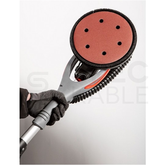 Szlifierka sieciowa 230V 800W LED teleskopowa do gipsu, tynków gipsowych, tarcza 215mm w zestawie z akcesoriami oraz torbą GRAPHITE 59G265