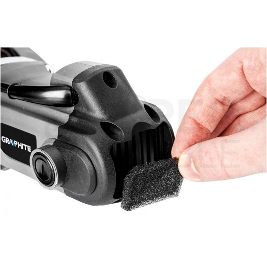 Szlifierka sieciowa 230V 800W LED teleskopowa do gipsu, tynków gipsowych, tarcza 215mm w zestawie z akcesoriami oraz torbą GRAPHITE 59G265