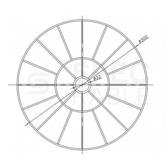 Szpula do nawijania kabli Nawijak uniwersalny fi: 300x127x92mm czarny