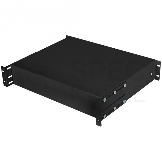 Szuflada z zamkiem do szafy RACK 19" 2U 360mm czarna na narzędzia, sprzęt i dokumenty Lanberg