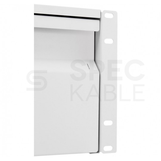 Szuflada z zamkiem do szafy RACK 19" 4U 330mm szara na narzędzia, sprzęt i dokumenty