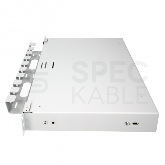 Szuflada zapasu kabla do szafy RACK 19" 1U 320mm przełącznica wysuwana z organizerem Szara