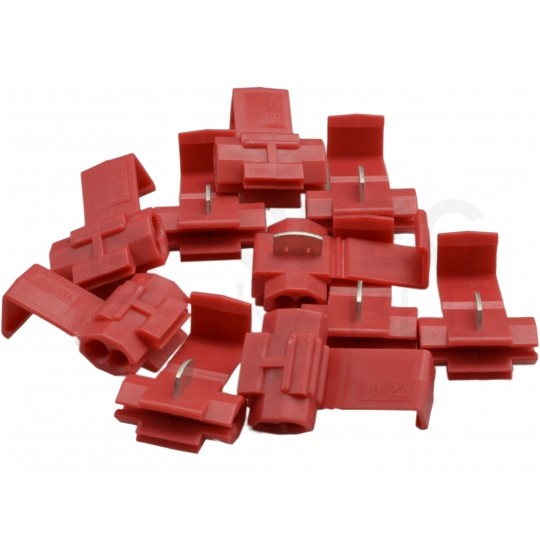 Szybkozłączka odgałęźna typ R 0,5-1,5mm2 czerwona Złączka zaciskowa do łączenia kabli i przewodów 100szt