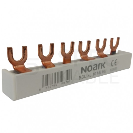 Szyna łączeniowa widełkowa 3-fazowa 10mm2 63A na 6 modułów NOARK