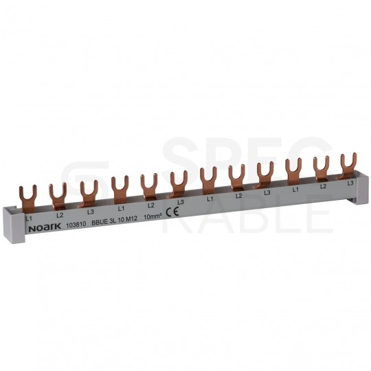 Szyna łączeniowa widełkowa 3-fazowa 16mm2 80A na 12 modułów NOARK